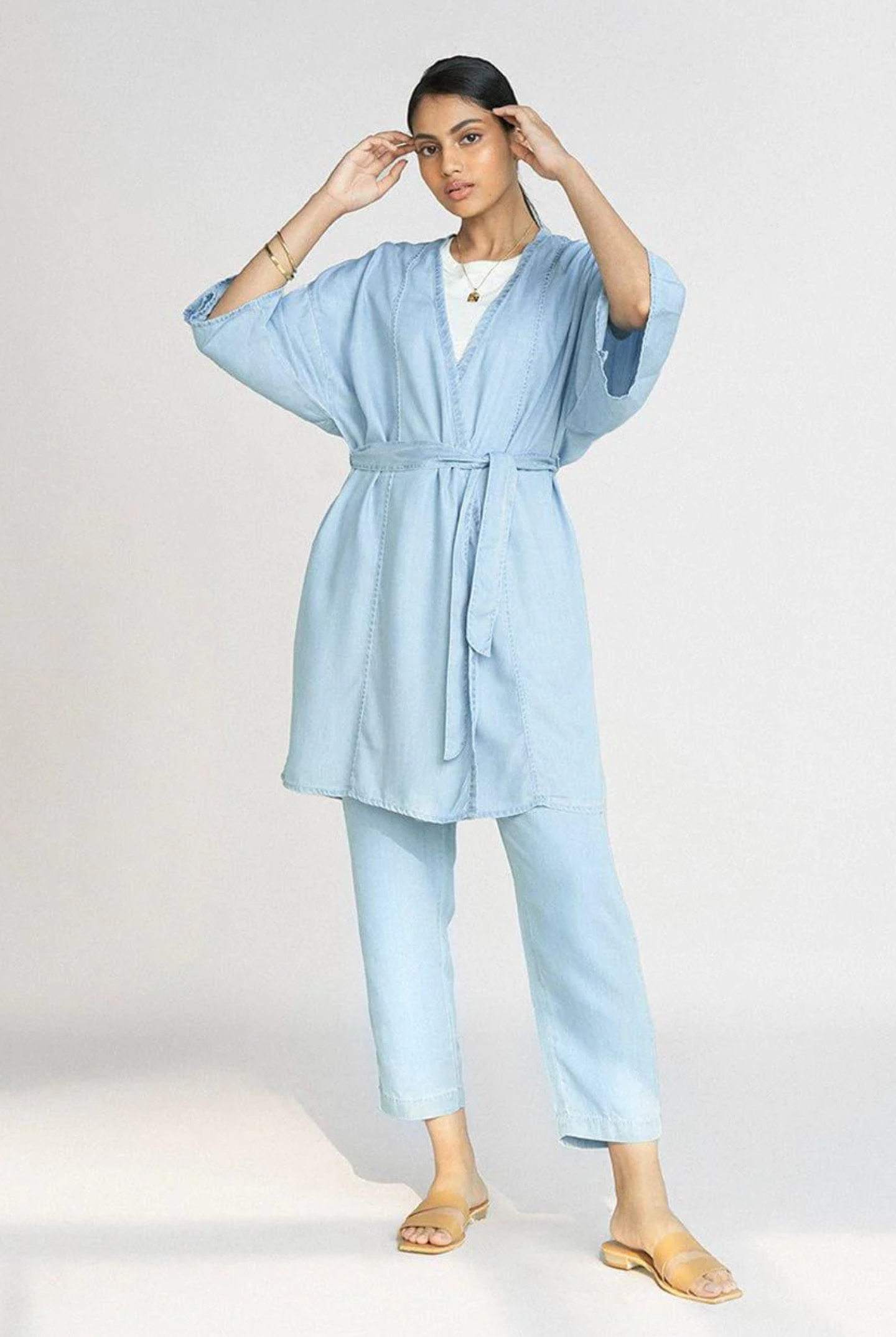 Wrapped In Happiness Set in Blue Denim