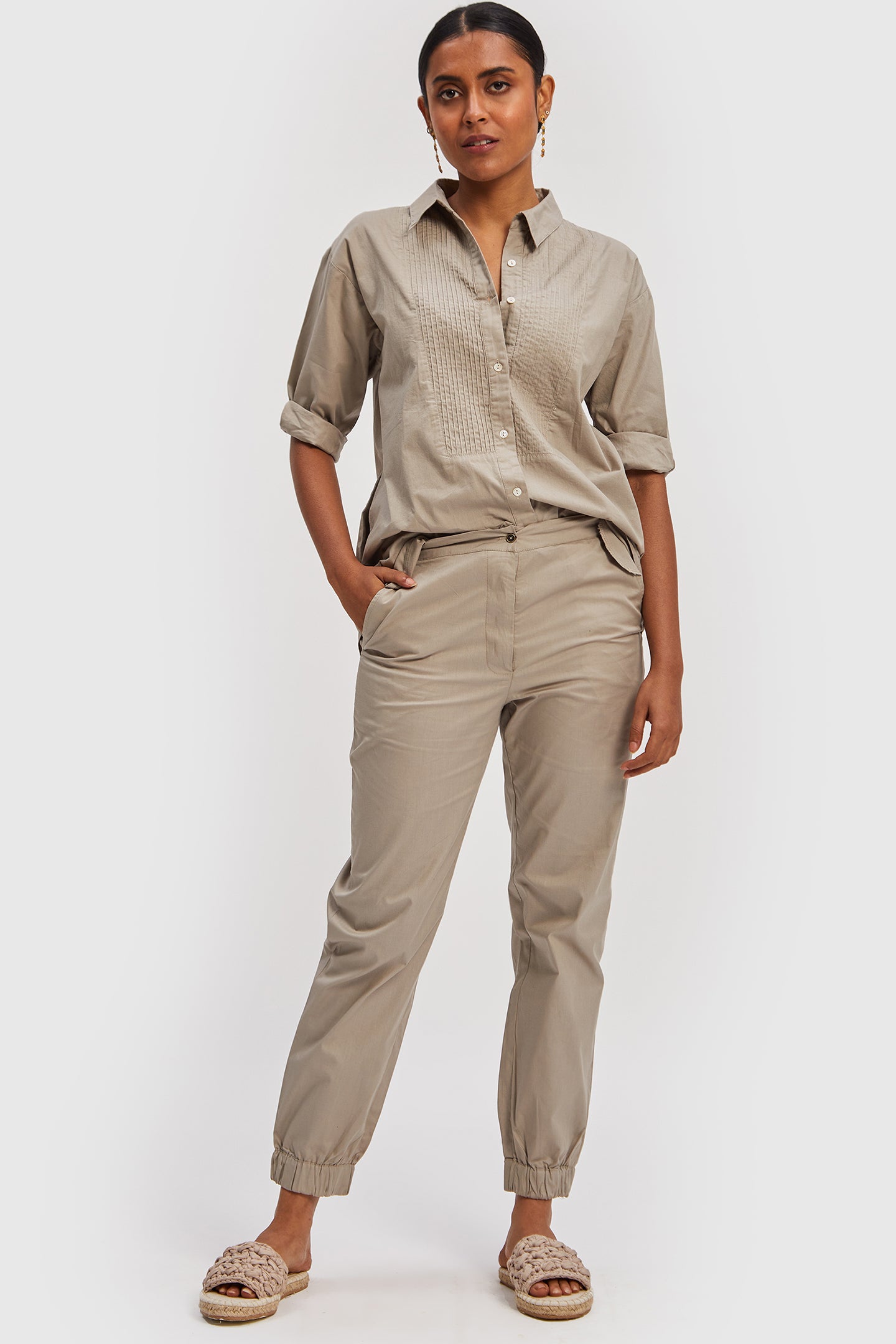 All in One Poplin Ecru Shirt 05