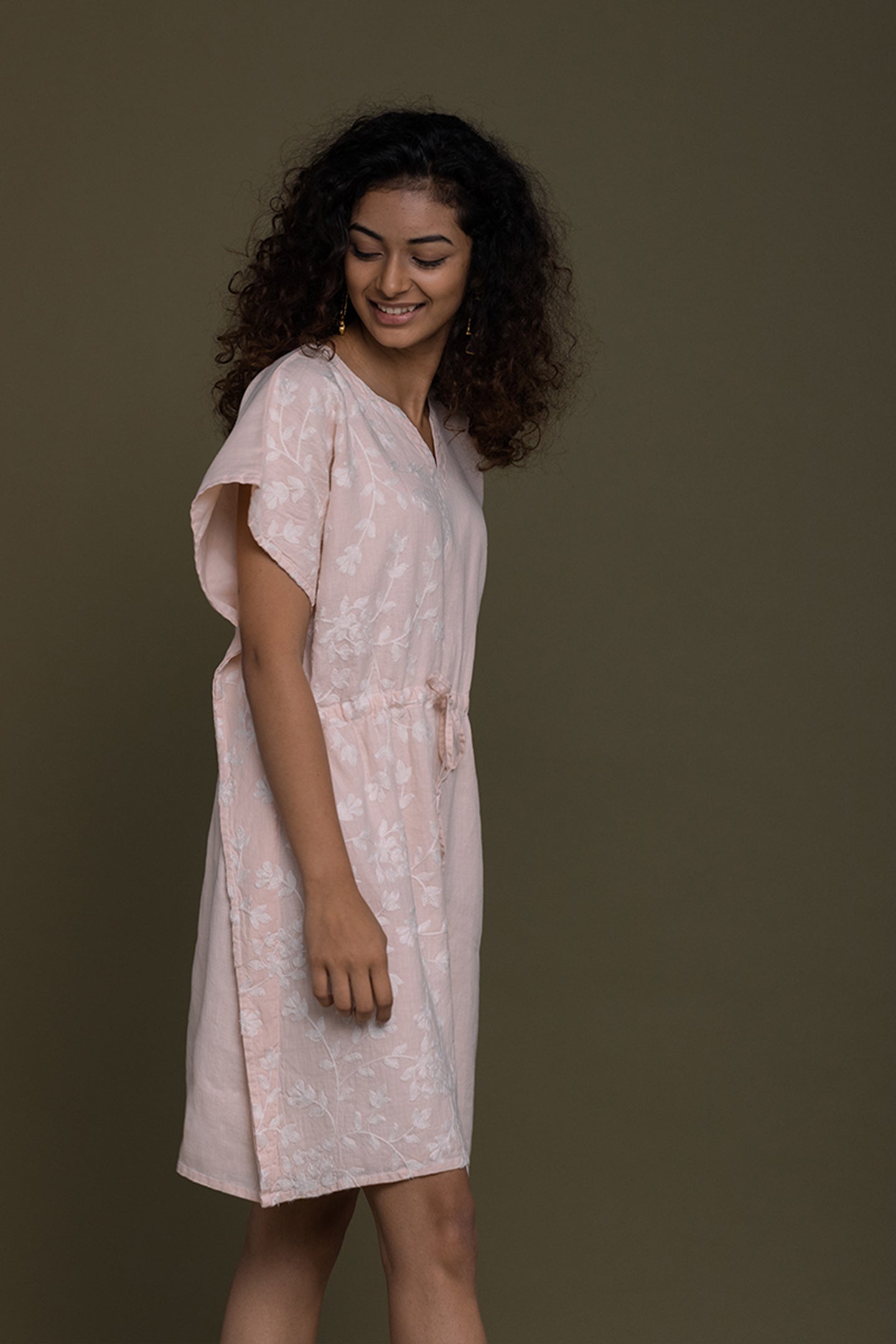 August Breeze Kaftan Pink Dress 02