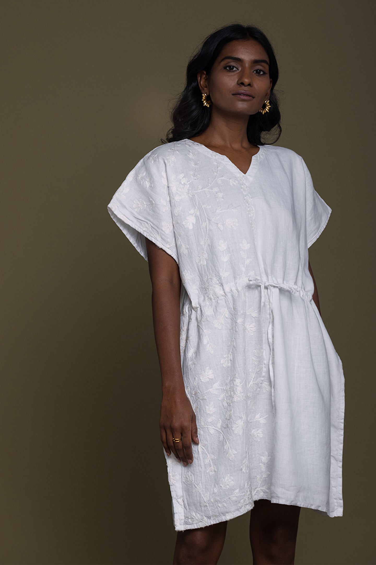 August Breeze Kaftan White Dress 04