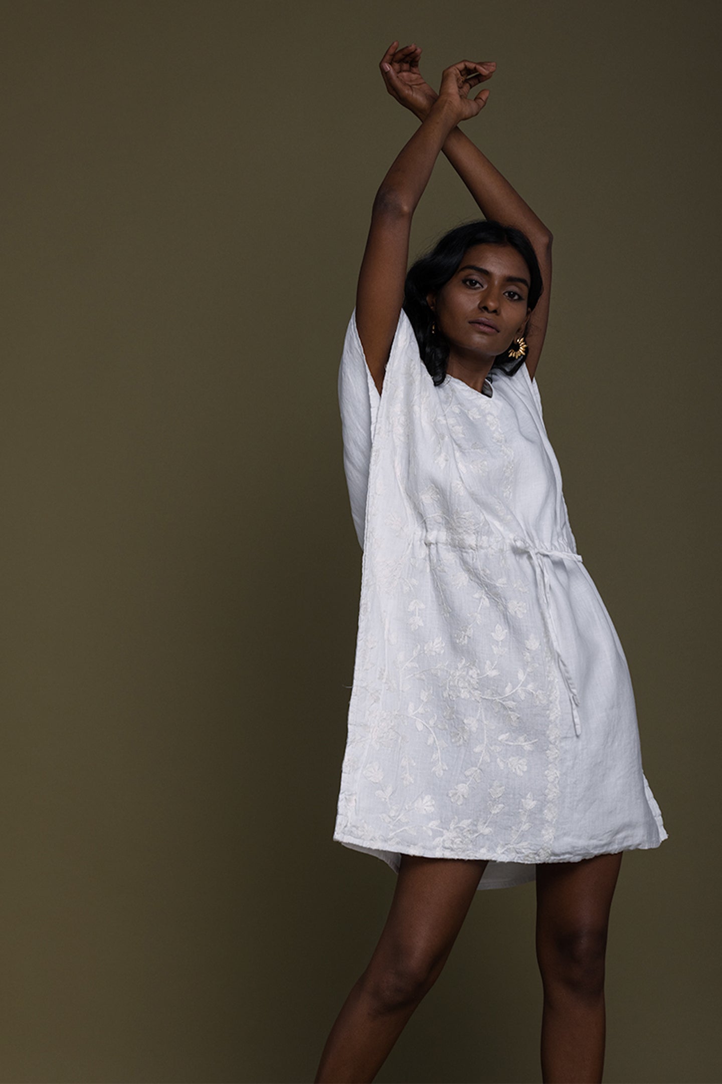 August Breeze Kaftan White Dress 05