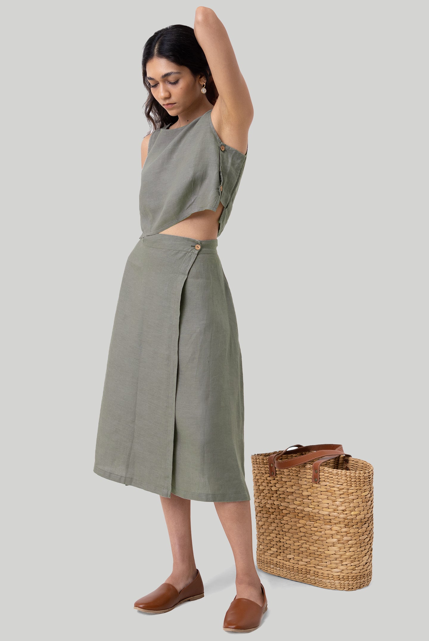 Dark Green Boxy Crop Top 05