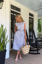 Back Cut Out Linen Dress Moodshot