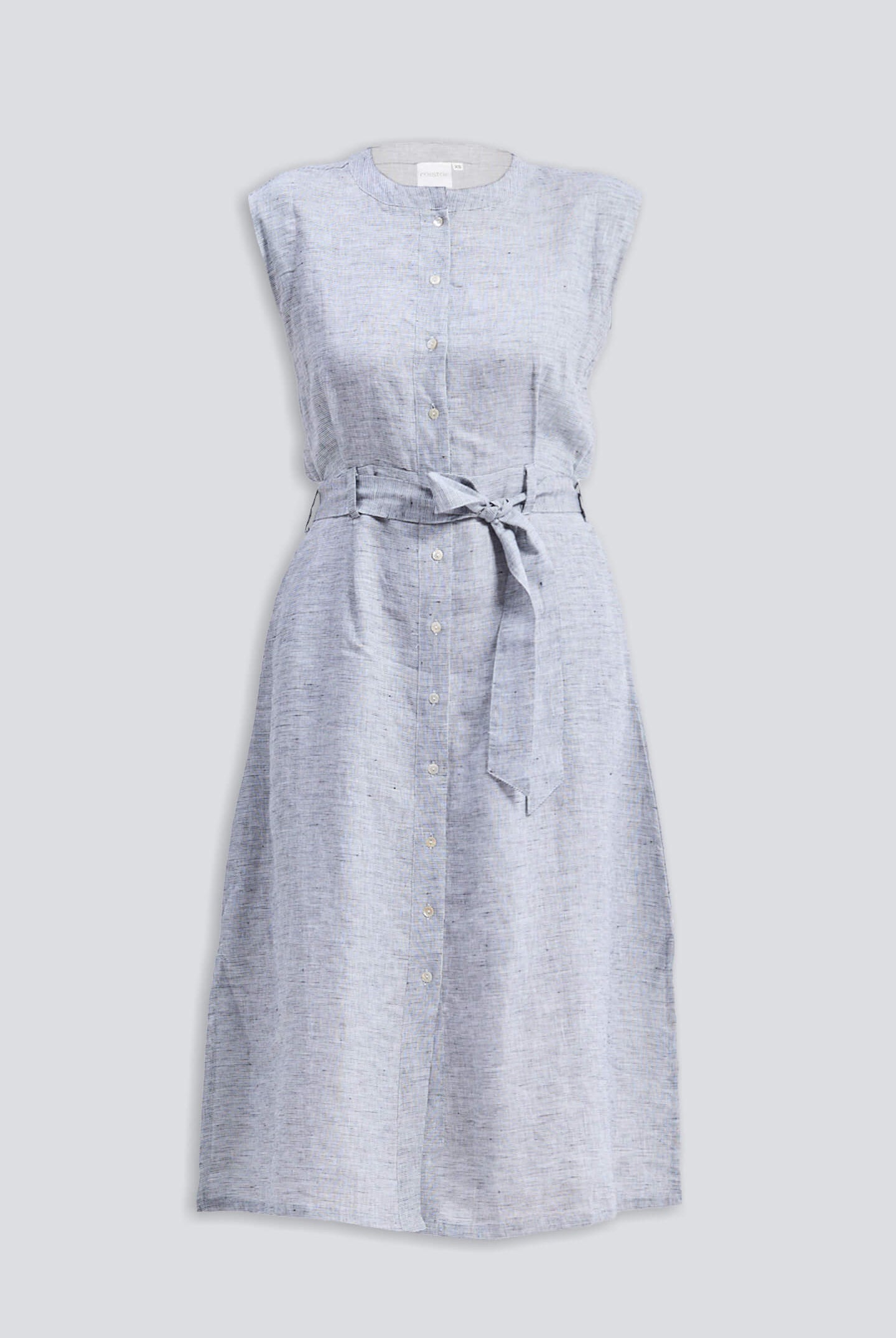 Back Cut Out Linen Dress Flat Lay