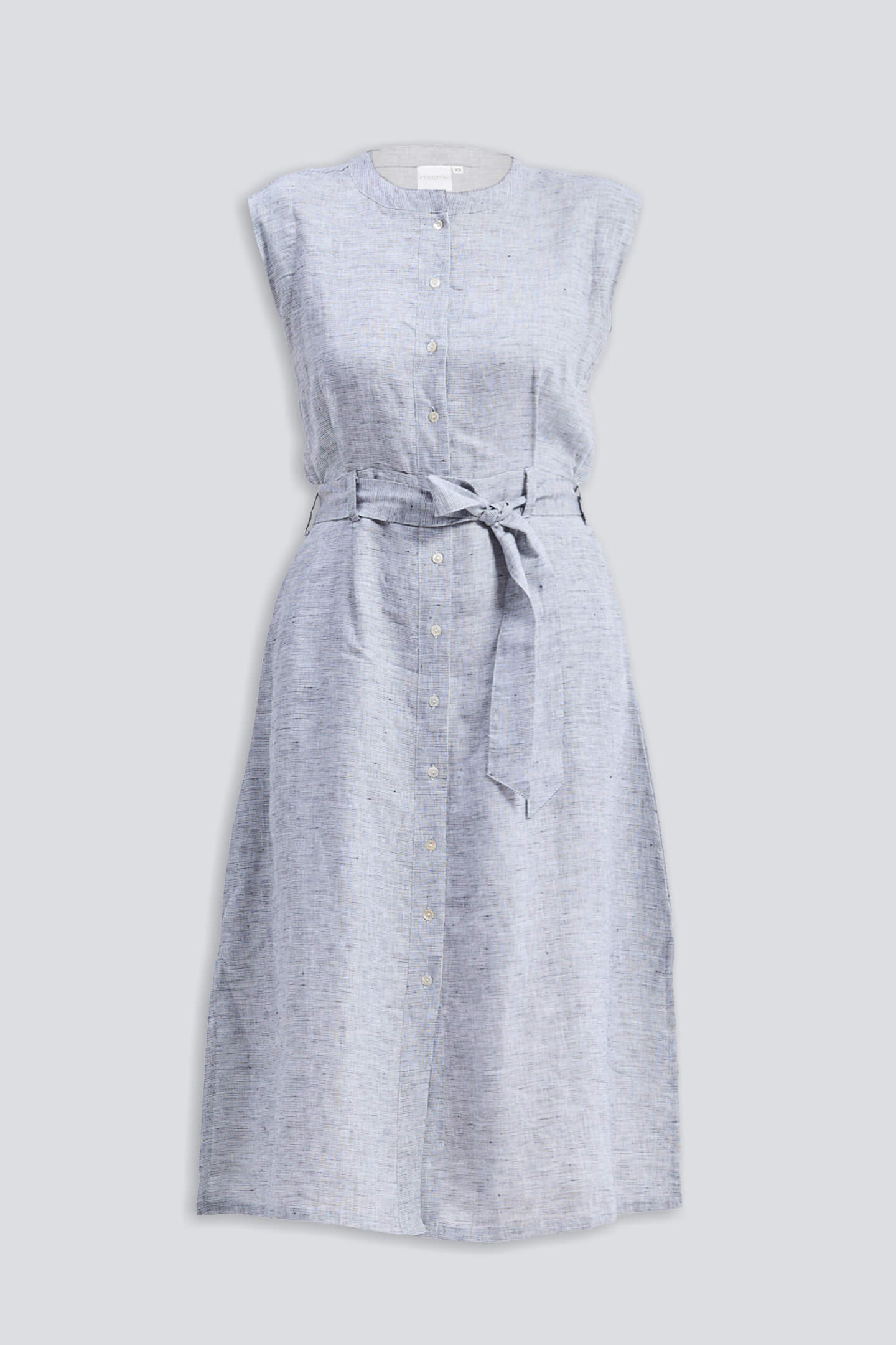 Back Cut Out Linen Dress Flat Lay