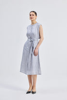 Back Cut Out Linen Dress Side
