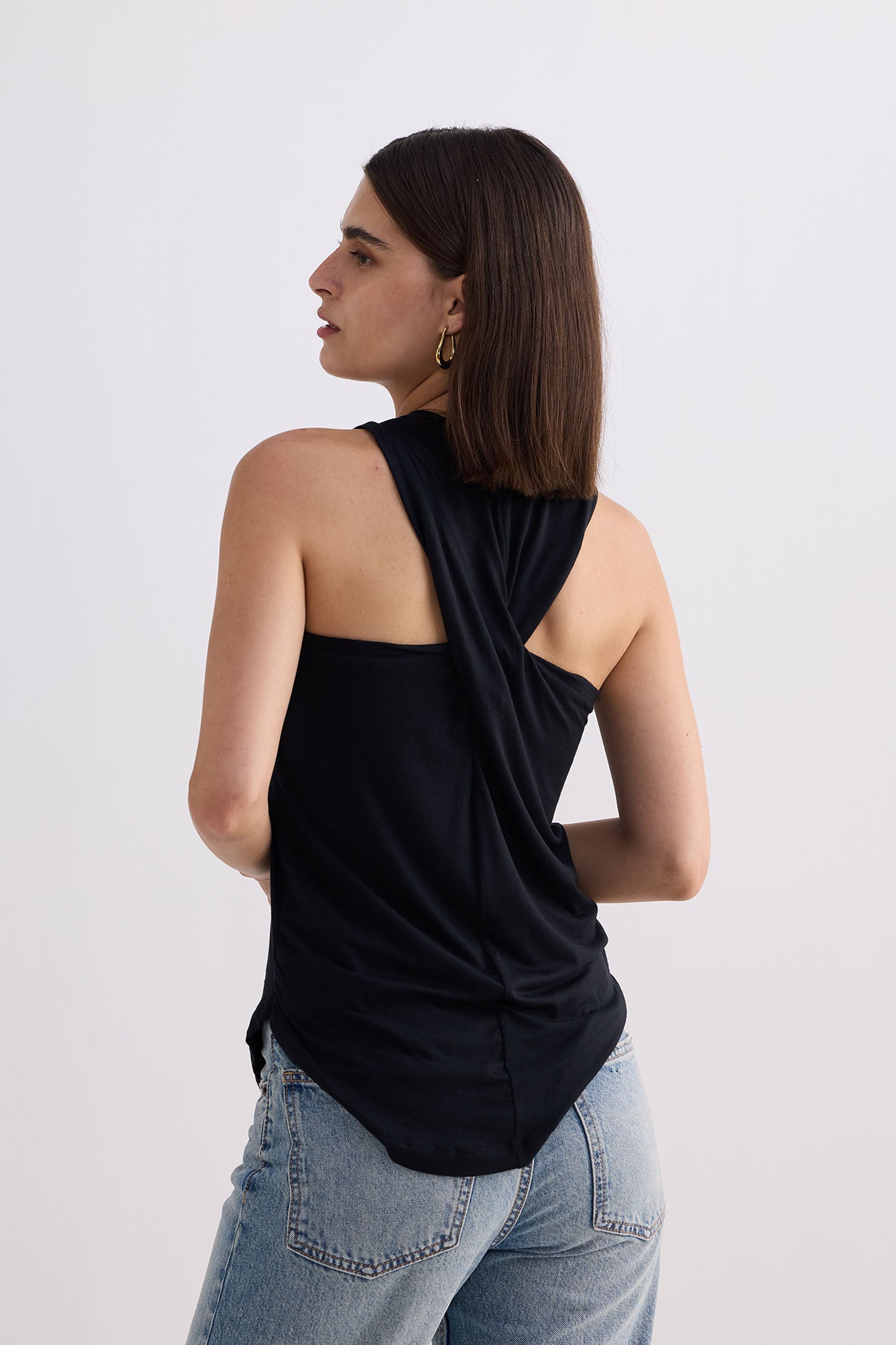 Back to Basics Top in Black Back