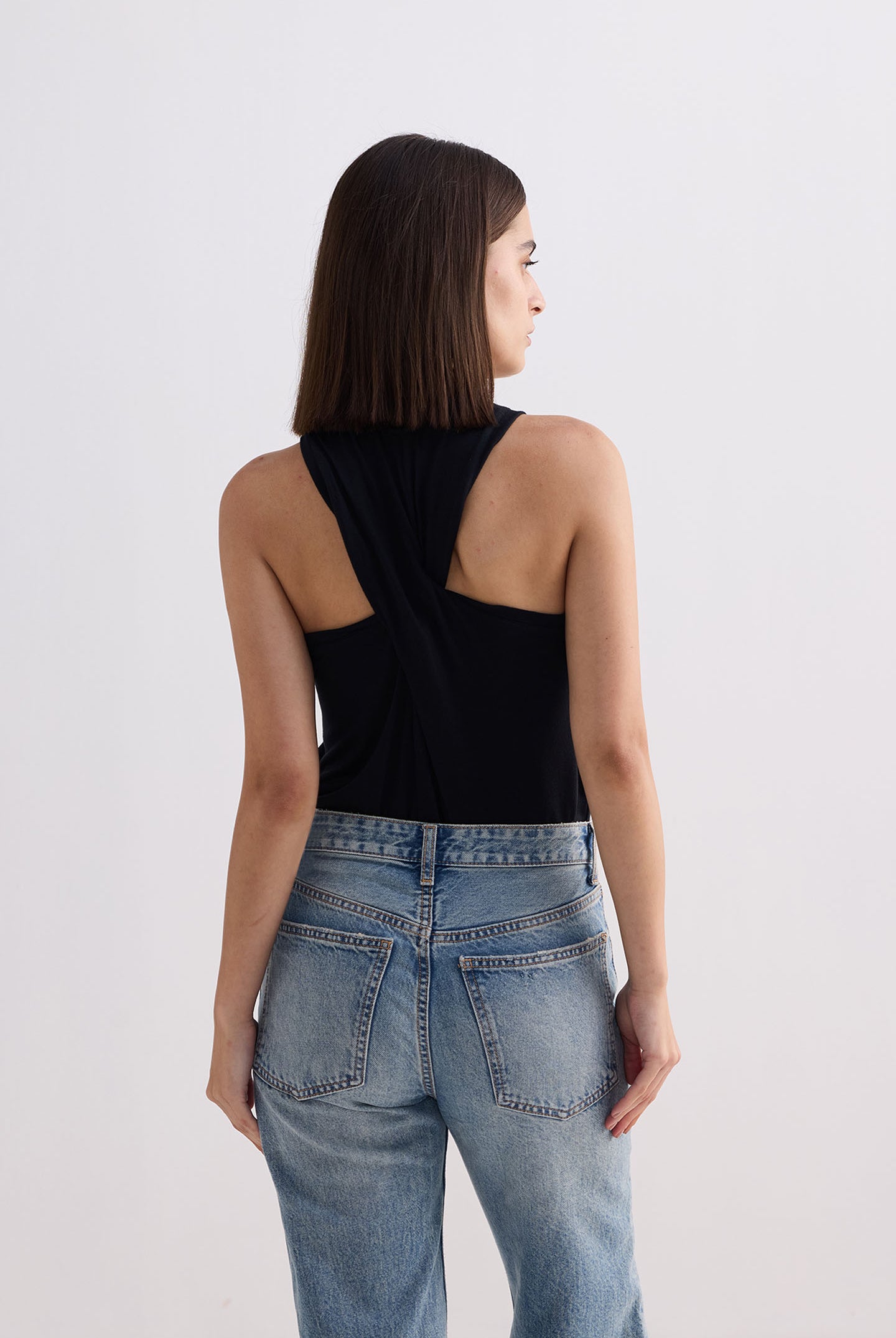 Back to Basics Top in Black Back