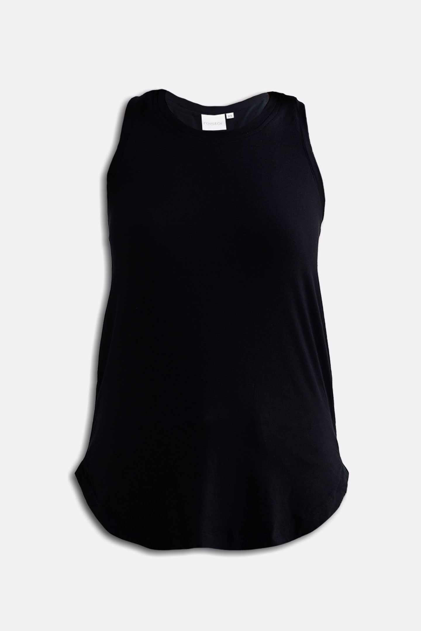 Back to Basics Top in Black Flat Lay