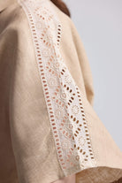 Boxy Shirt with Lace Closeup