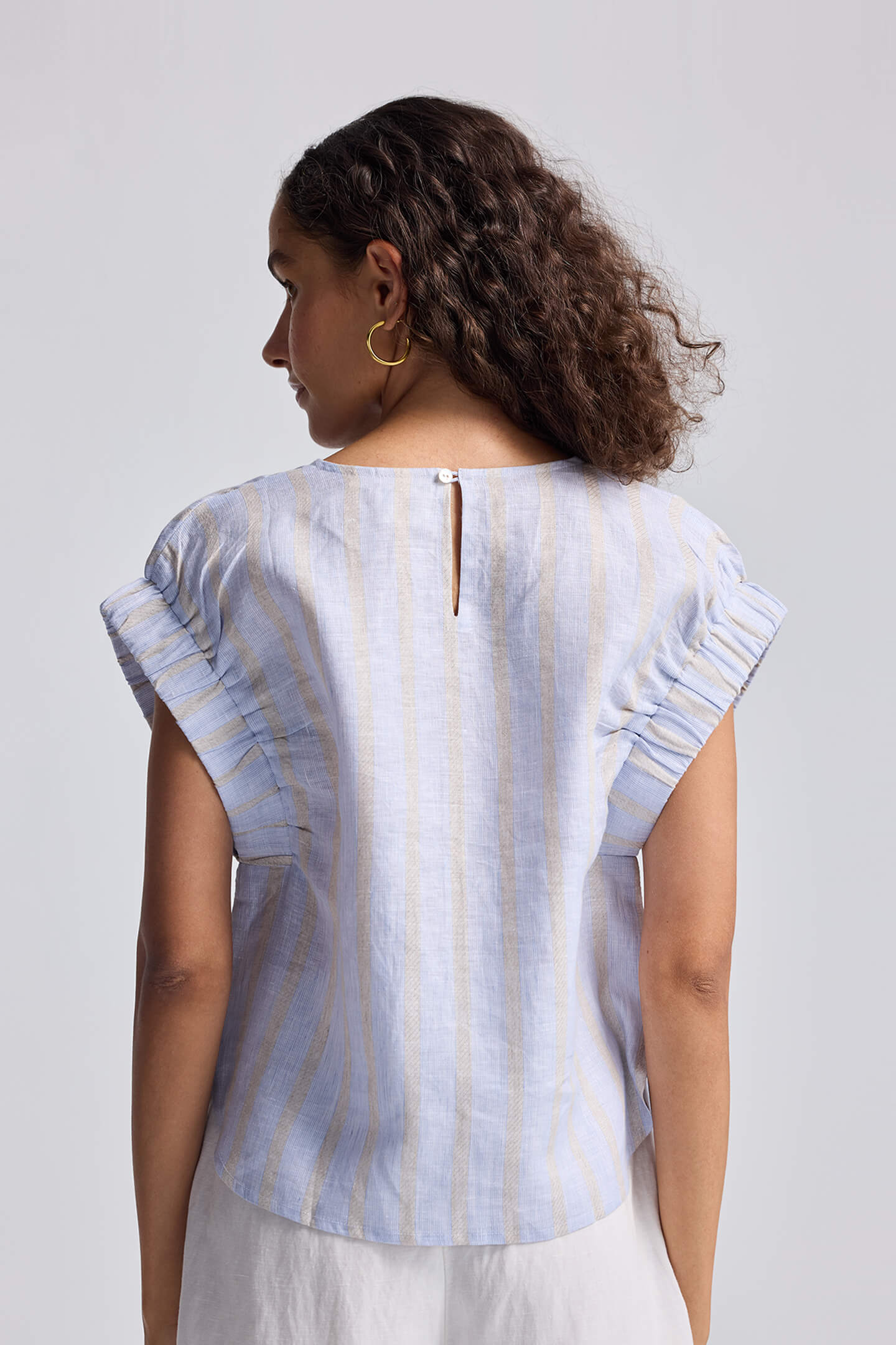 Boxy Top with Sleeve Detailing Back