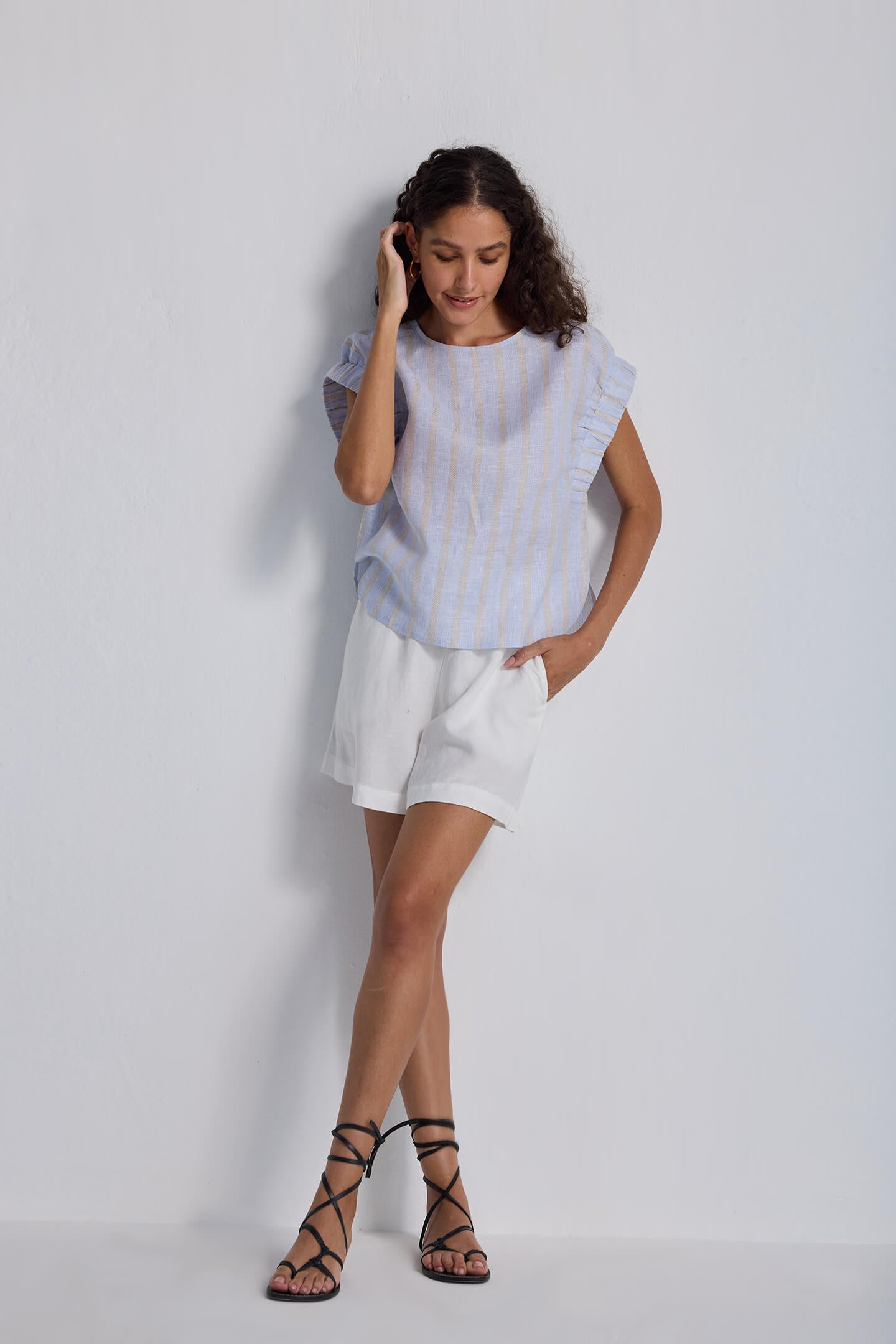 Boxy Top with Sleeve Detailing Moodshot