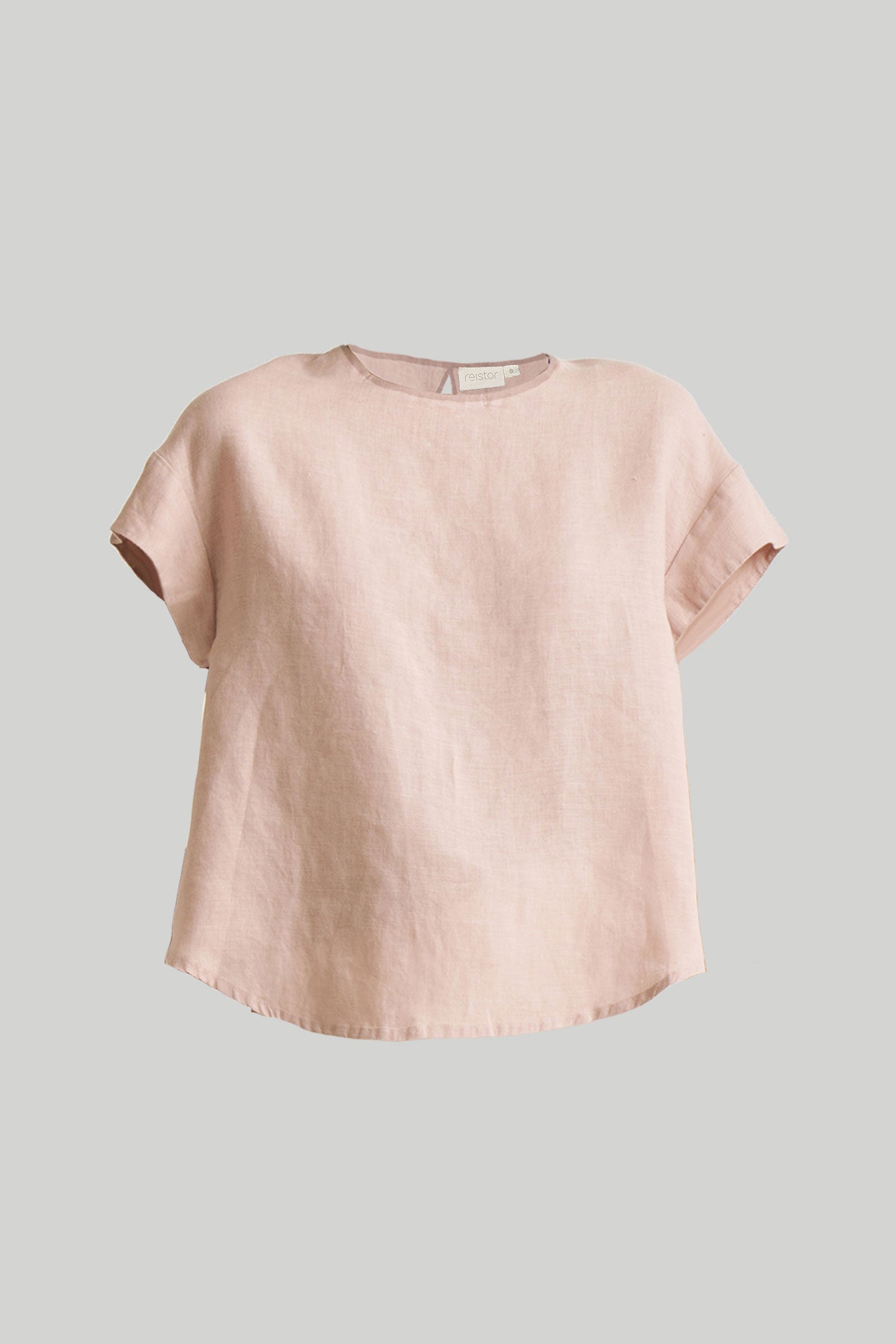 Cap Sleeved Everyday Top in Dusty Pink Flat Lay