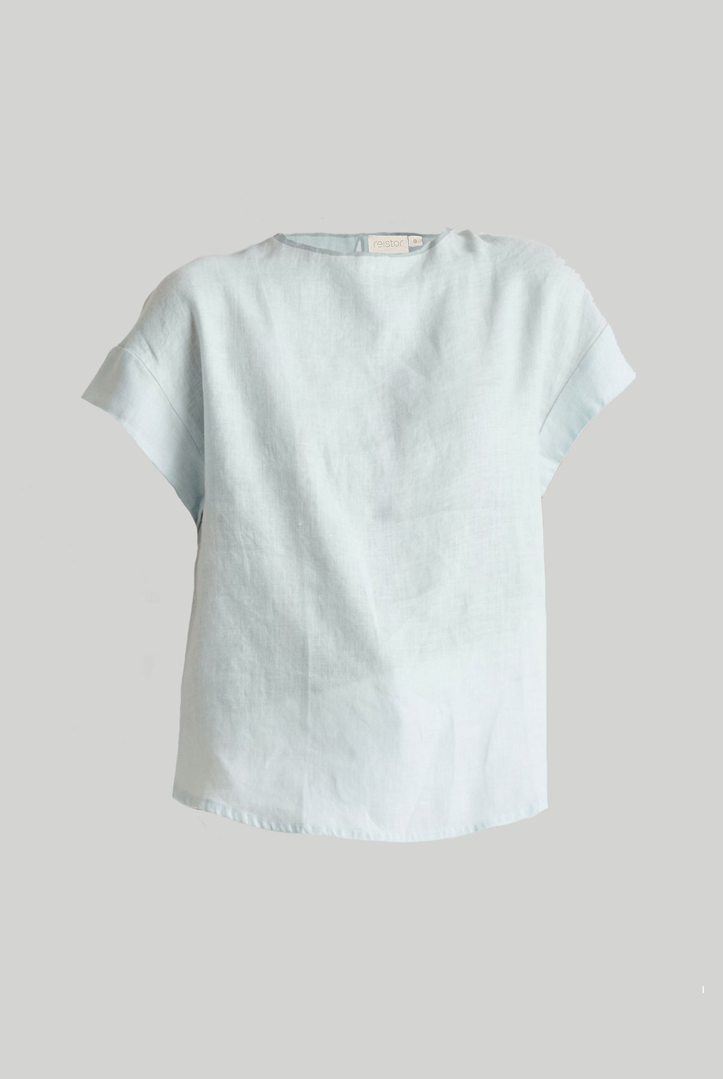 Cap Sleeved Everyday Top in Summer Blue Flat Lay