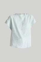 Cap Sleeved Everyday Top in Summer Blue Flat Lay