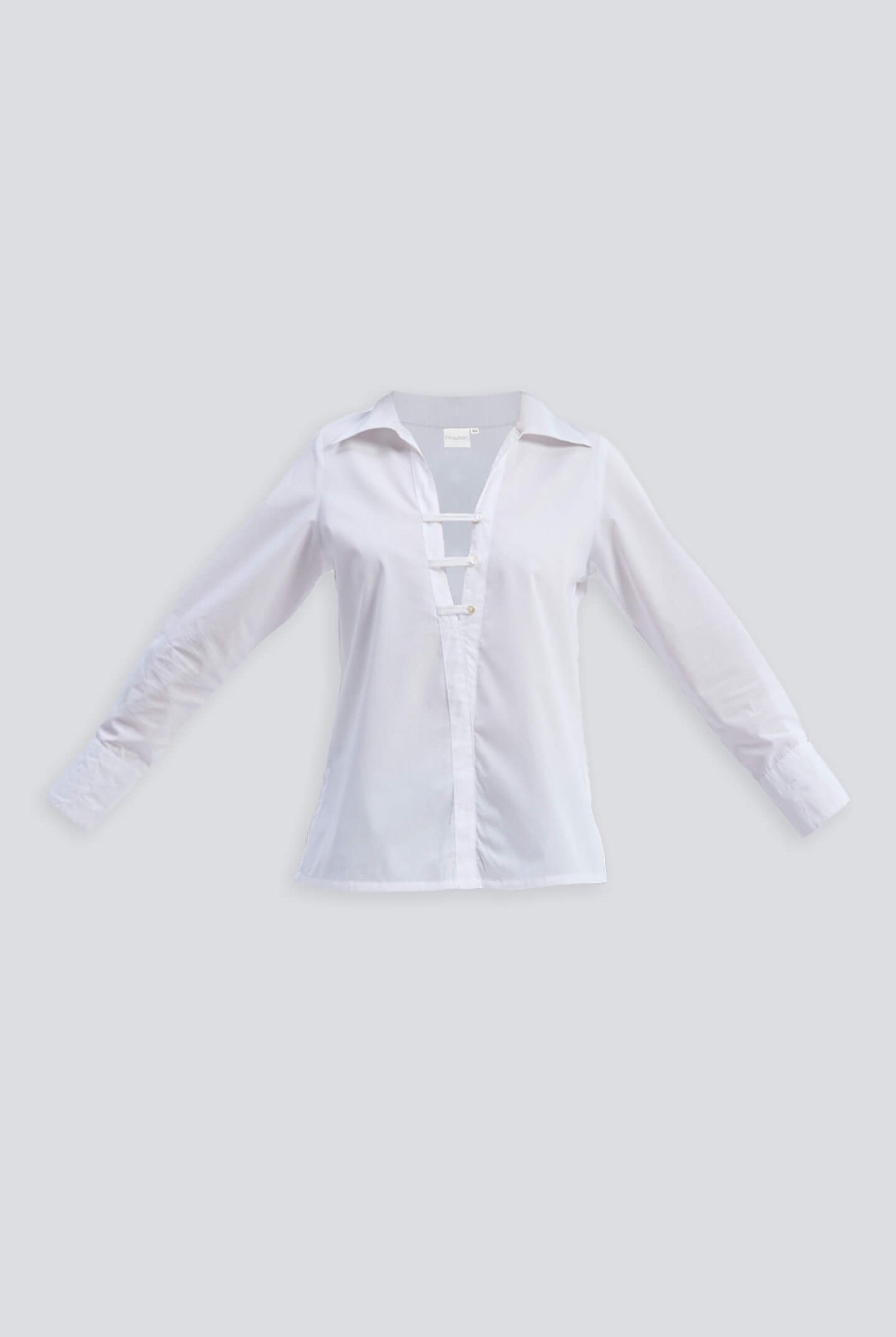 Crisp Details Button-down Shirt in White Flat Lay