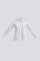Crisp Details Button-down Shirt in White Flat Lay