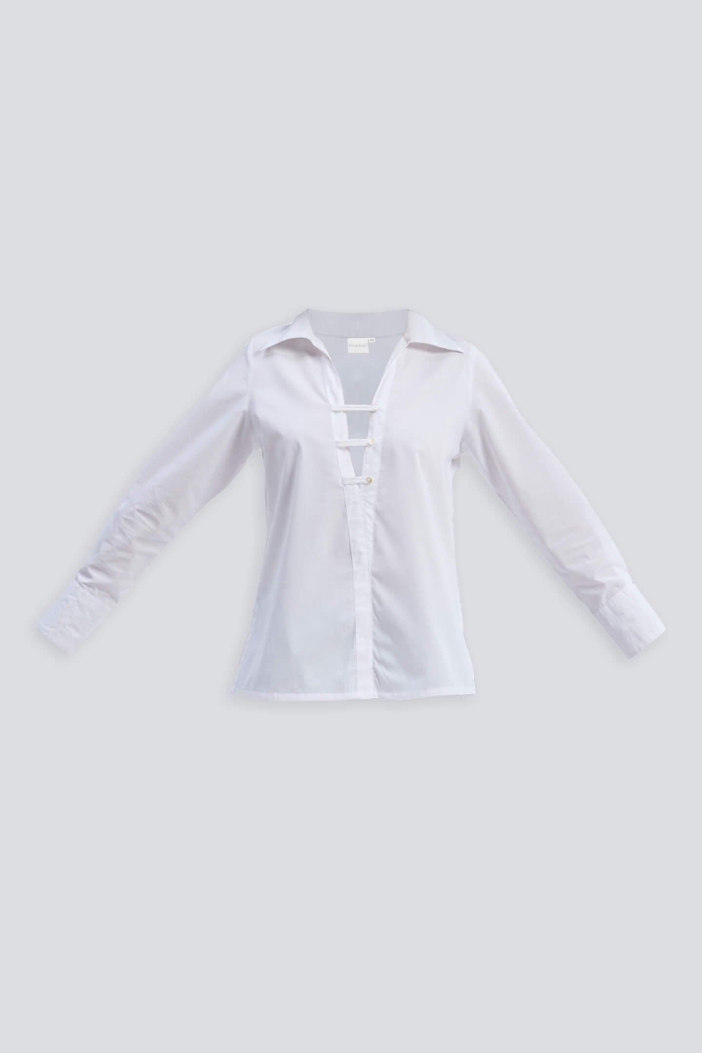 Crisp Details Button-down Shirt in White Flat Lay