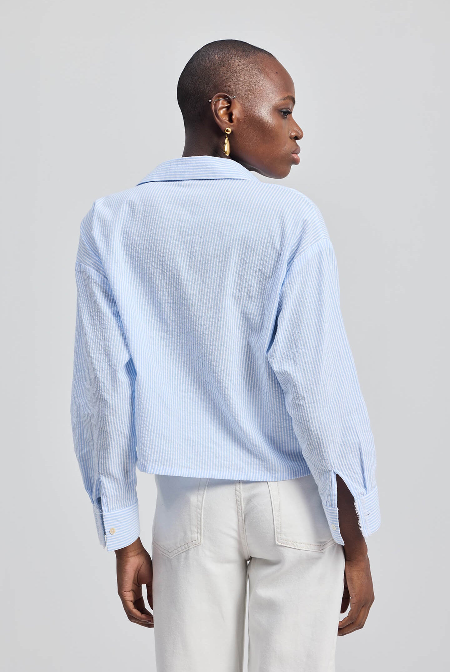 Crop it like it’s Hot Shirt in Stripes Back