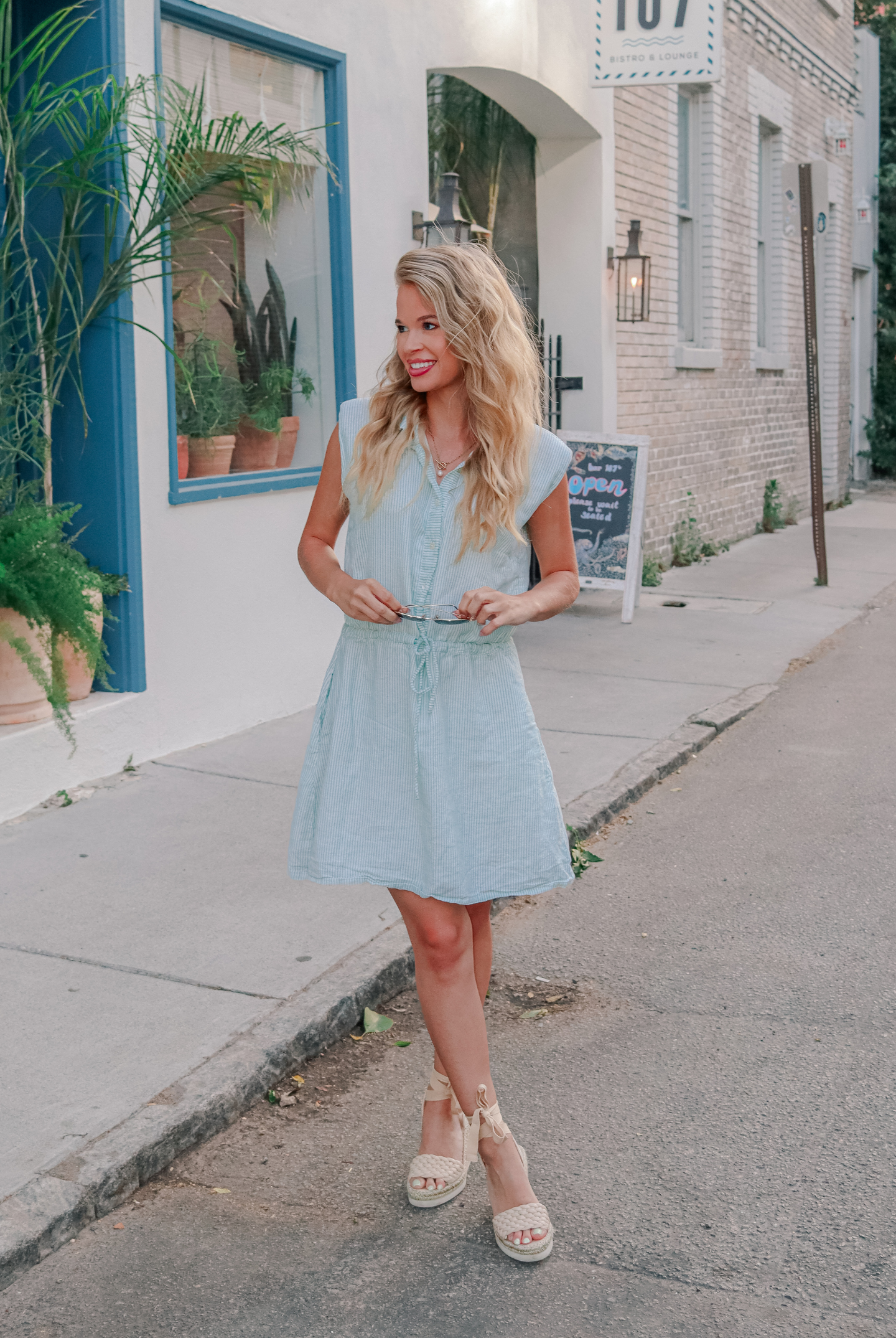 Drawstring-Shirt-Dress-in-Stripes-Moodshot