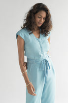 Evening Chai Jumpsuit in Blue Denim