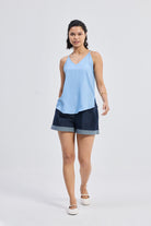 Endless Sunday Top in Denim Front
