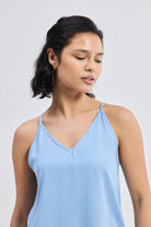 Endless Sunday Top in Denim Closeup