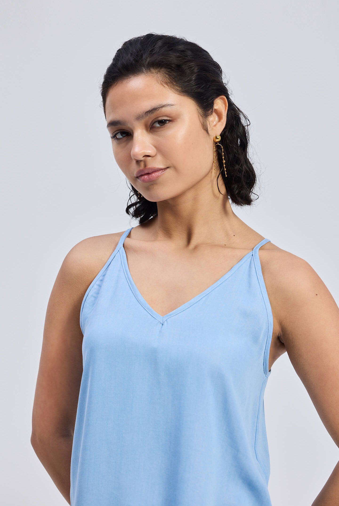 Endless Sunday Top in Denim Front