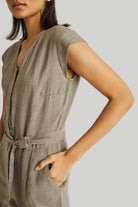 Evening Chai Jumpsuit in Dark Green