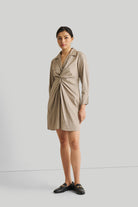 Front Twist Dress in Ecru