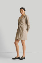 Front Twist Dress in Ecru