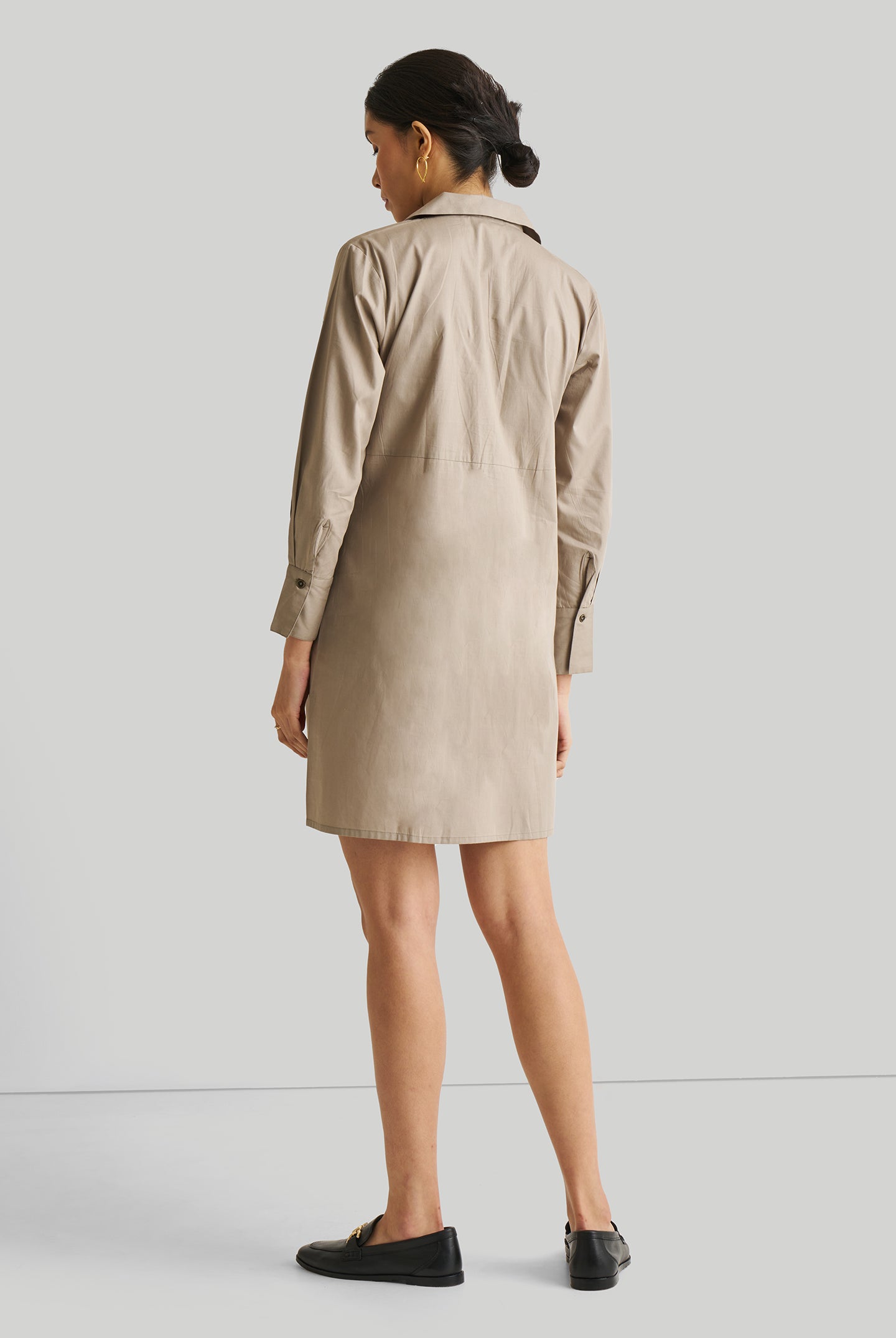 Front Twist Dress in Ecru