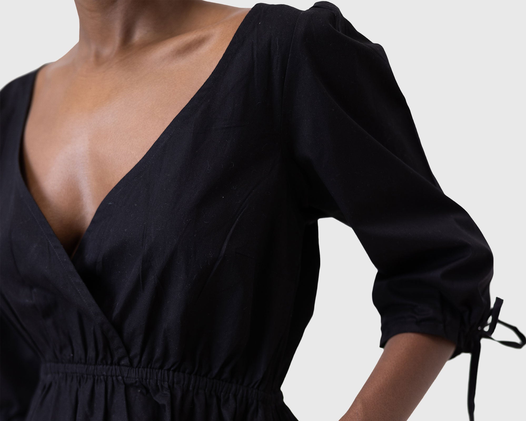 Gathered_Elbow_Sleeve_Short_Dress_in_black-stylingtips.jpg