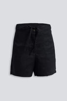 Hemp Shorts in Black Flat Lay