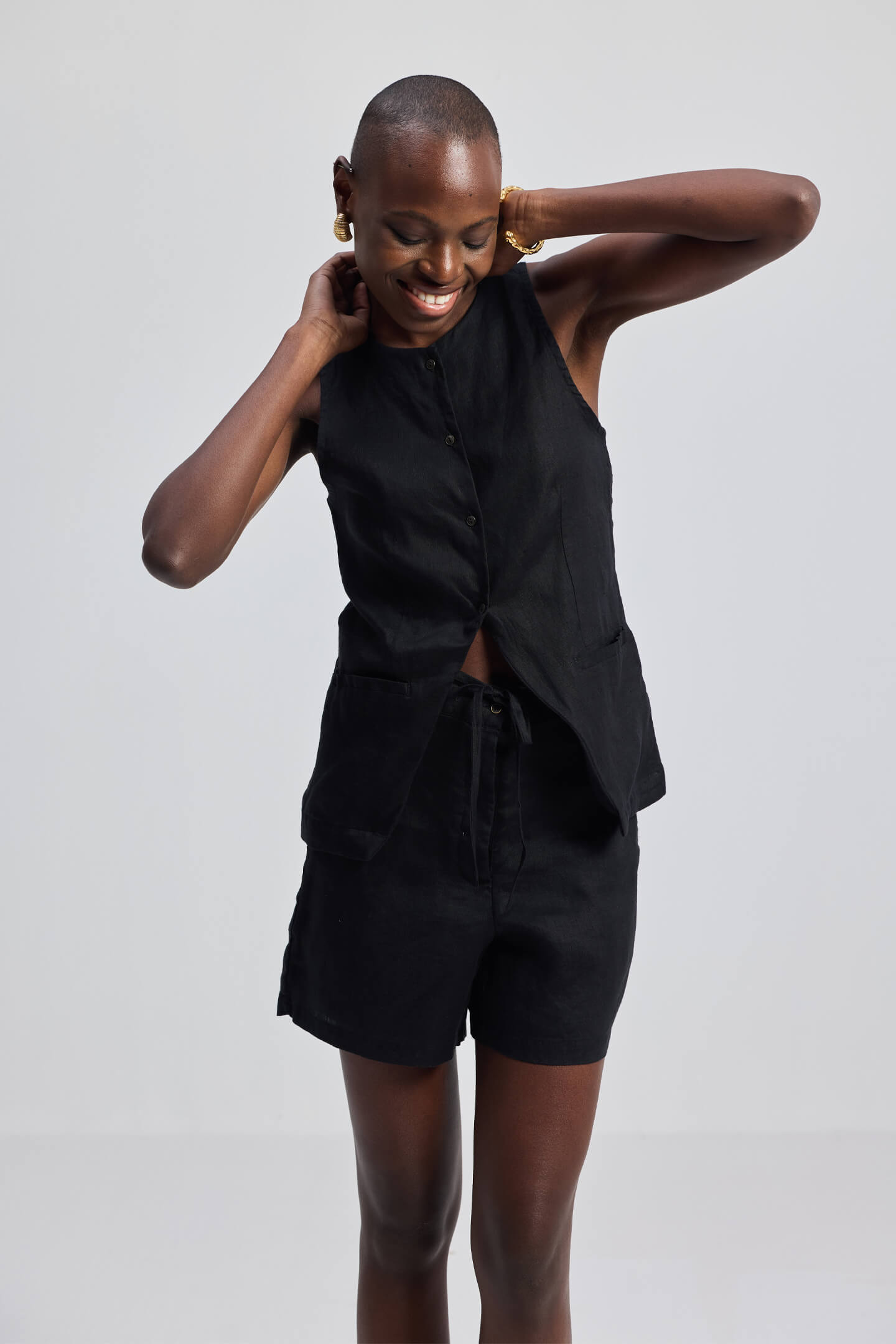Hemp Shorts in Black Moodshot