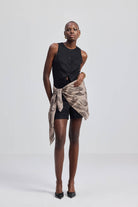 Hemp Vest Jacket in Black Moodshot