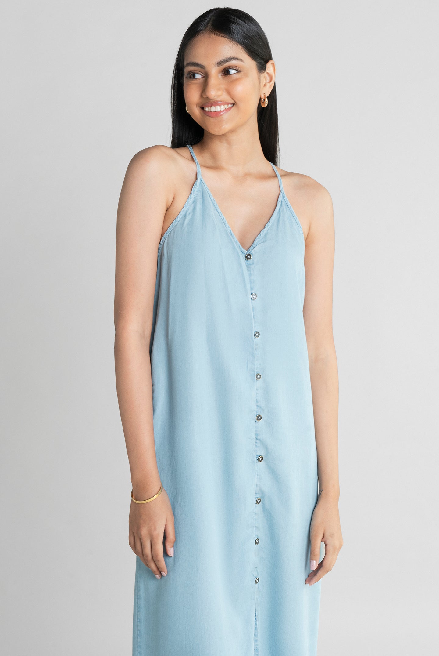 V neck Drawstring Romper in Dark Green