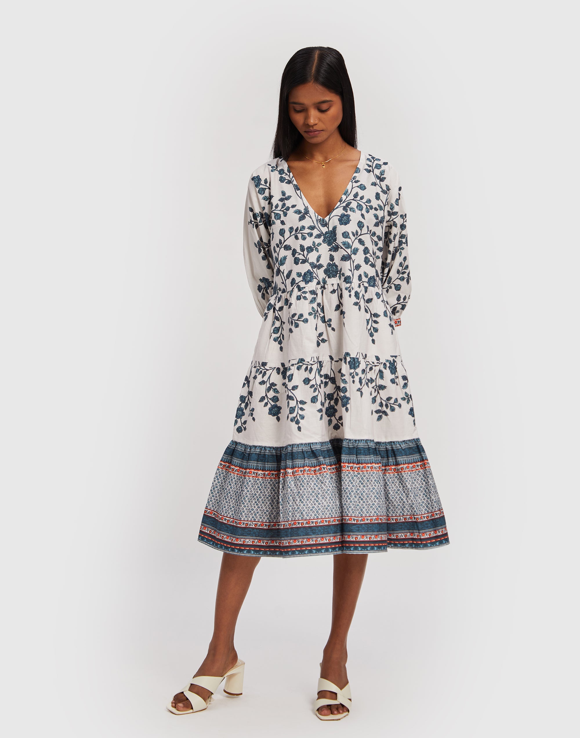 Kimono Sleeve Midi Dress