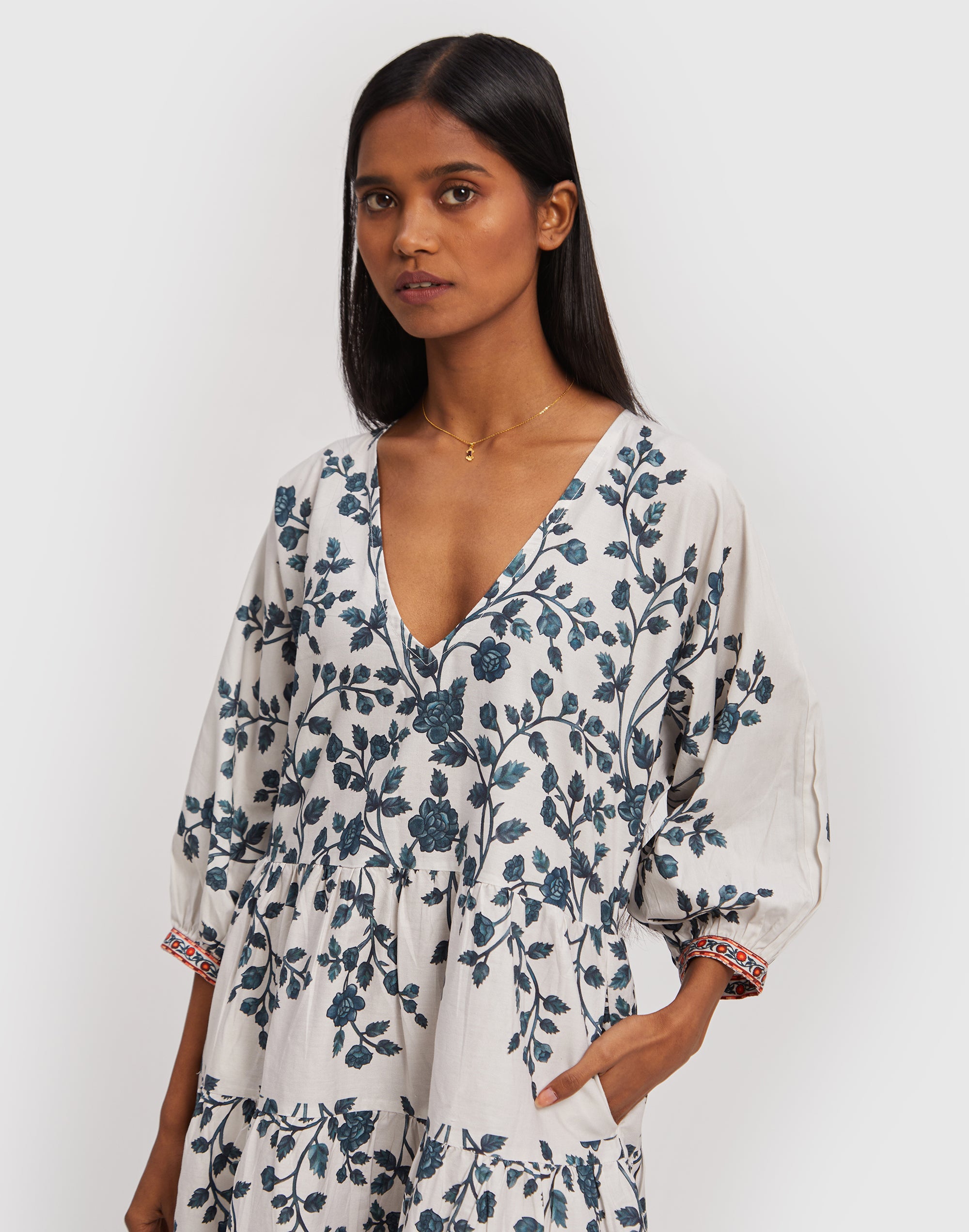 Kimono Sleeve Midi Dress