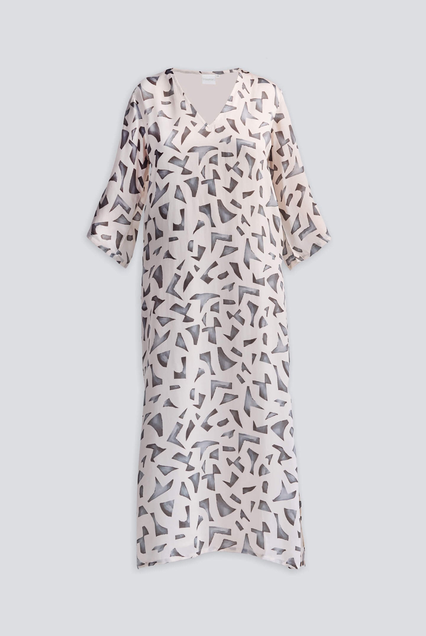 Maxi Dress with Side Slits in Mosaic Flat Lay