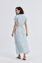 Maxi Wrap Dress in Florals Back