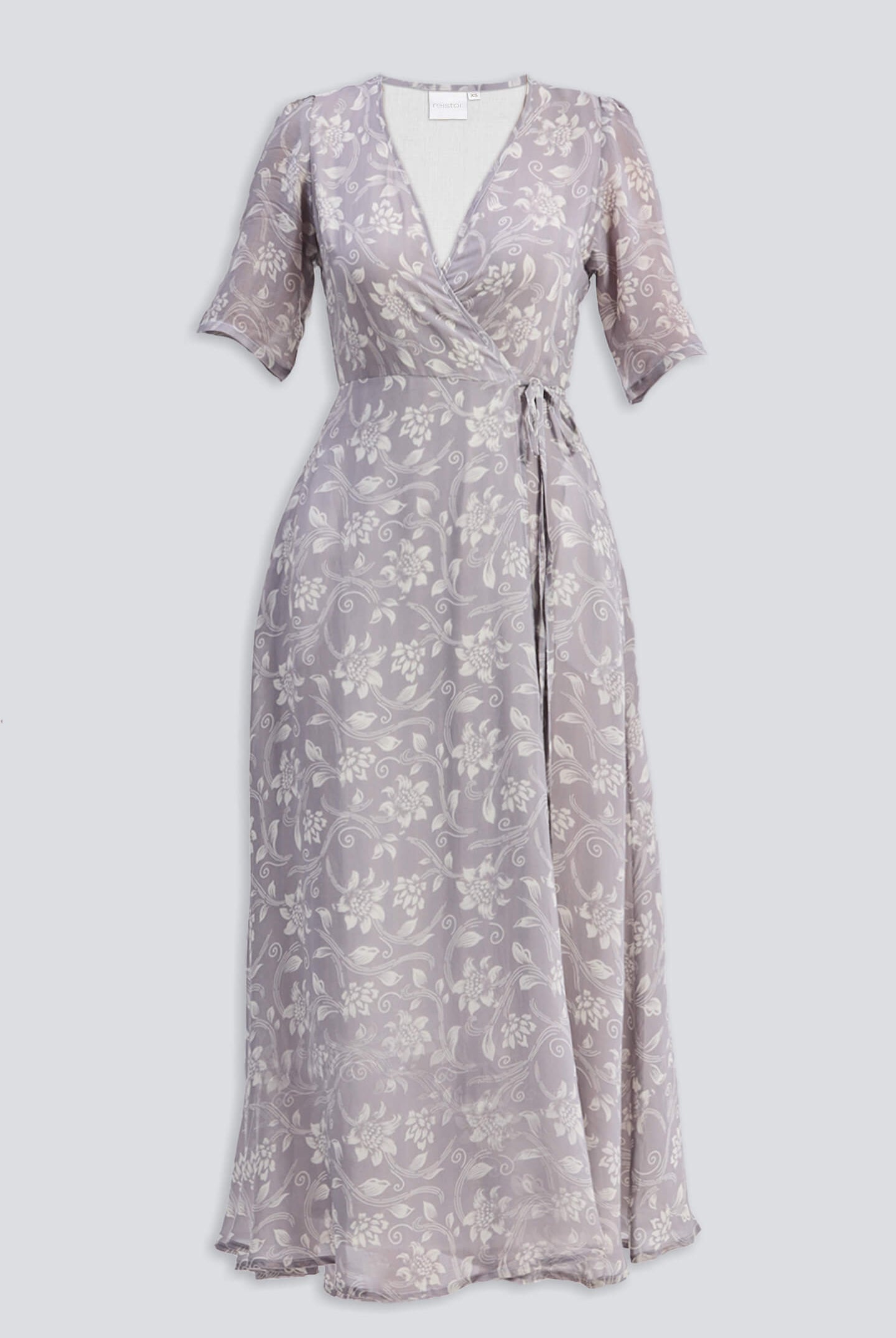 Maxi Wrap Floral dress in Vintage Vines Flat Lay