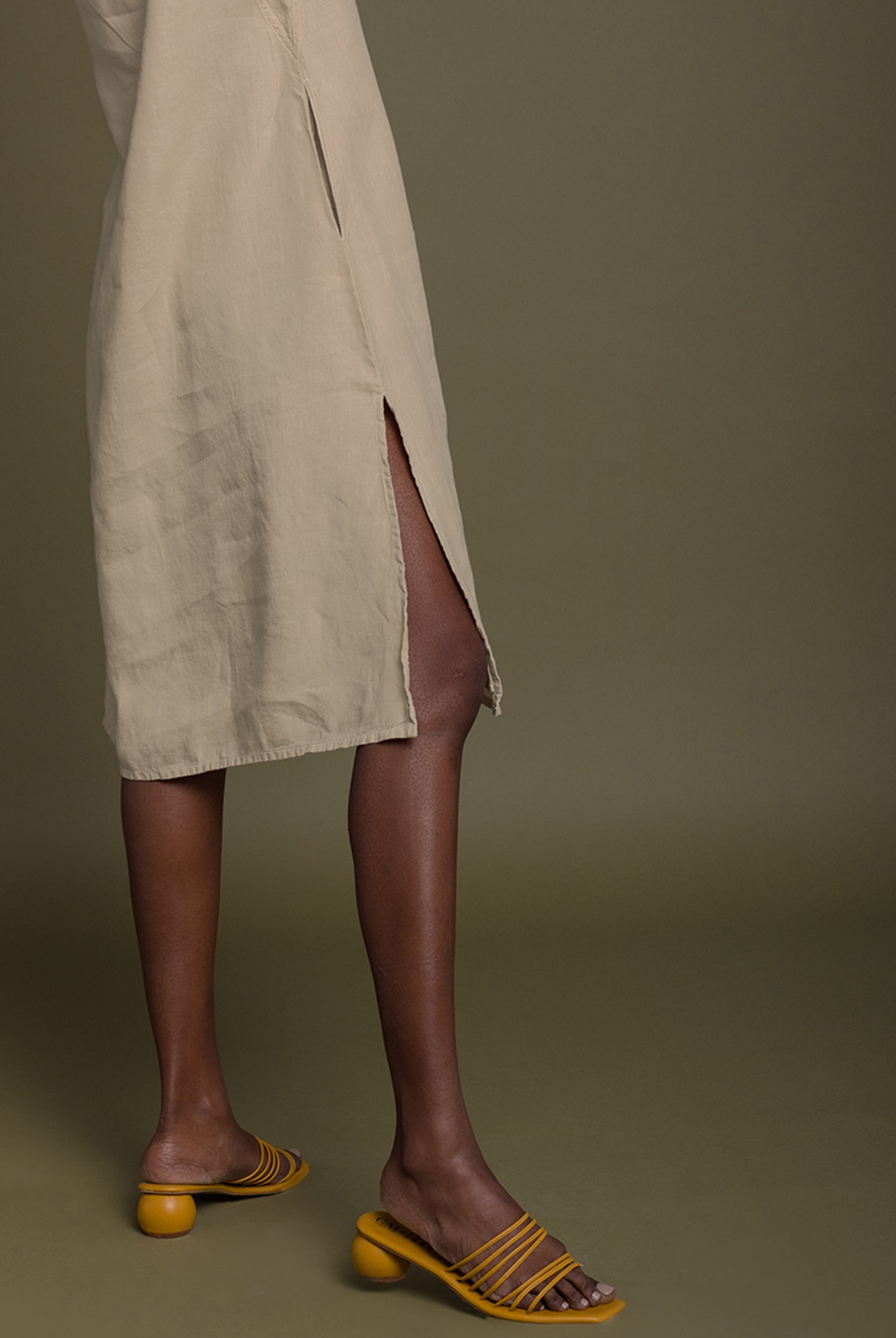 Reading Tea Leaves Dress in Sand Beige