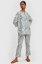 Print Blue Party Pants 01