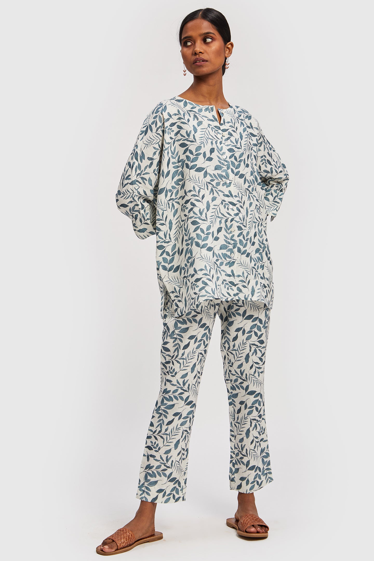 Print Blue Party Pants 01