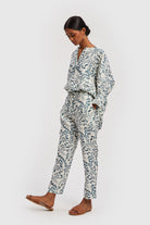 Print Blue Party Pants 03