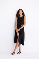 Boxy Crop Top in Black Long Shot