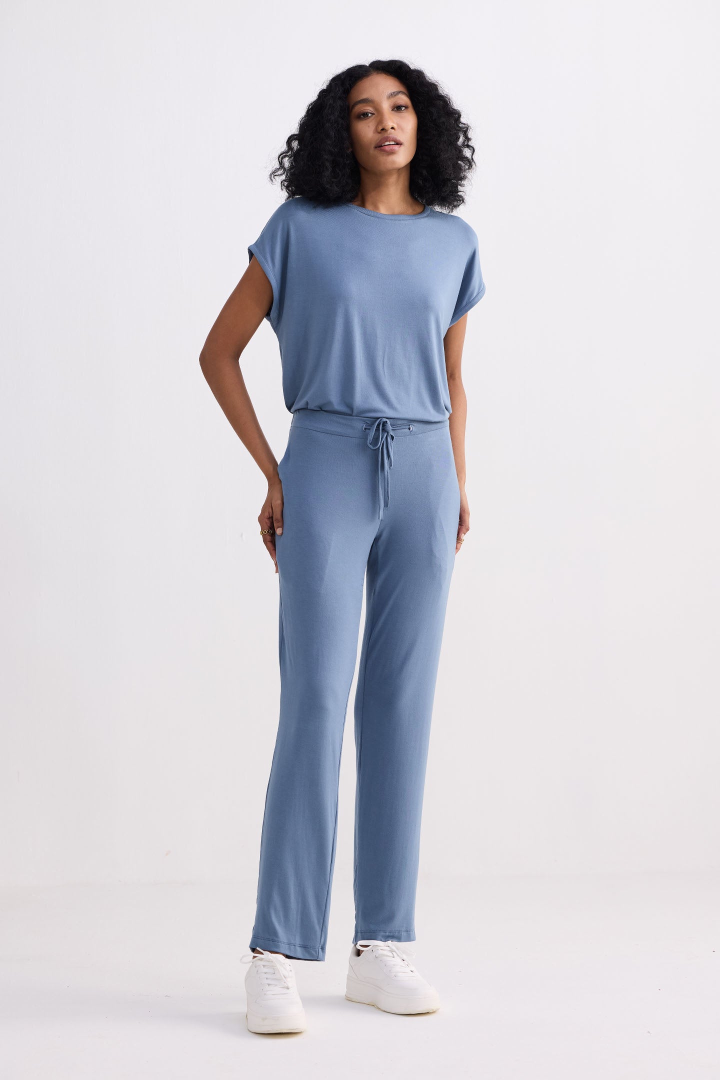 Relaxed Tee in Blue Front