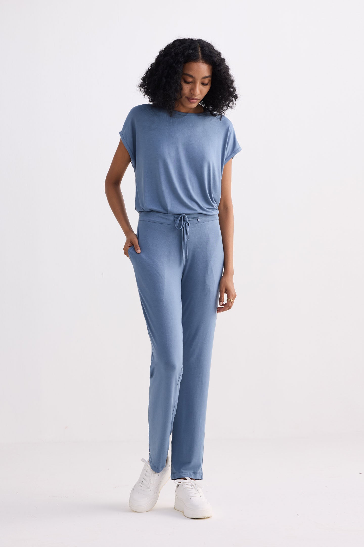 Relaxed Tee in Blue Front