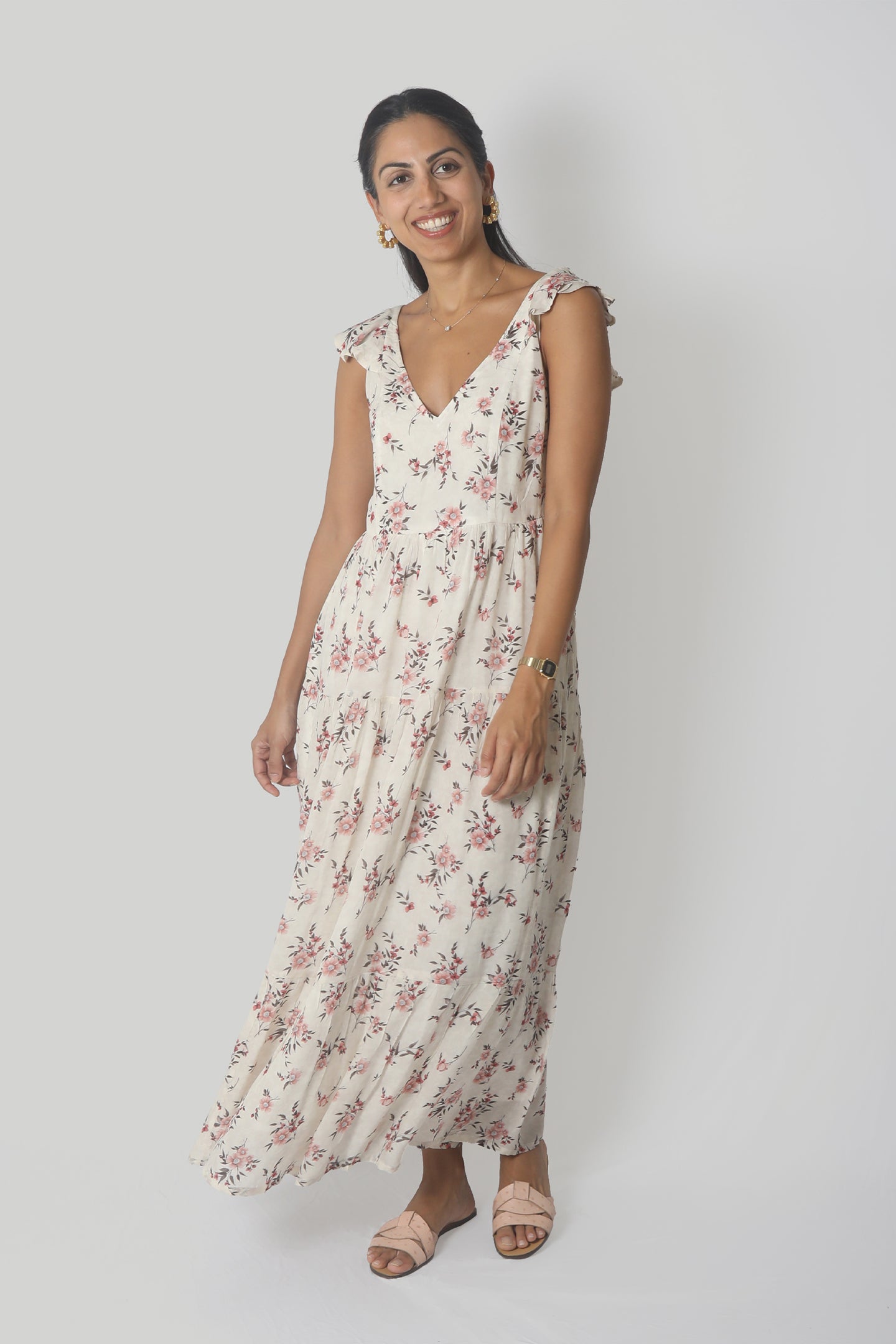 SKYISPINKRUFFLEMAXIDRESS4